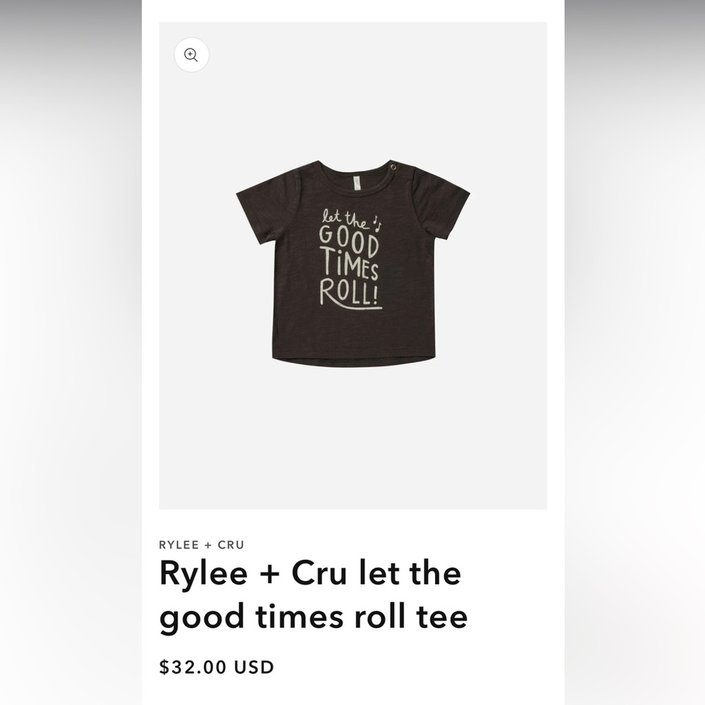 Toddler Rylee & Cru “Let The Good Times Roll” Basic Tee 6-12m